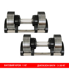 Гантель Generation Fitness 3-20 кг GF3-20kg 2 шт